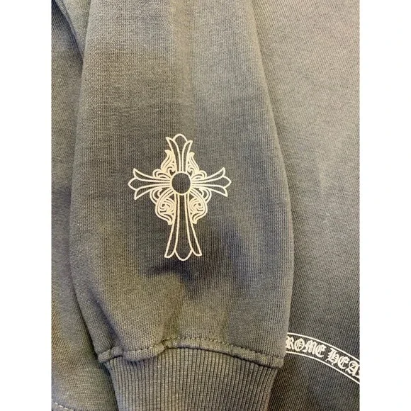 Authentic Chrome Hearts Side Zip Sweatshirt Cross Motif Made in Hollywood S NWOT - Picture 11 of 14